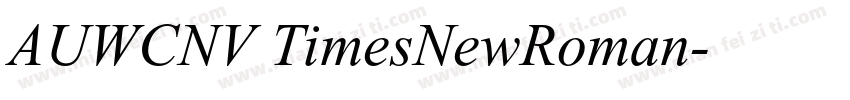 AUWCNV TimesNewRoman字体转换